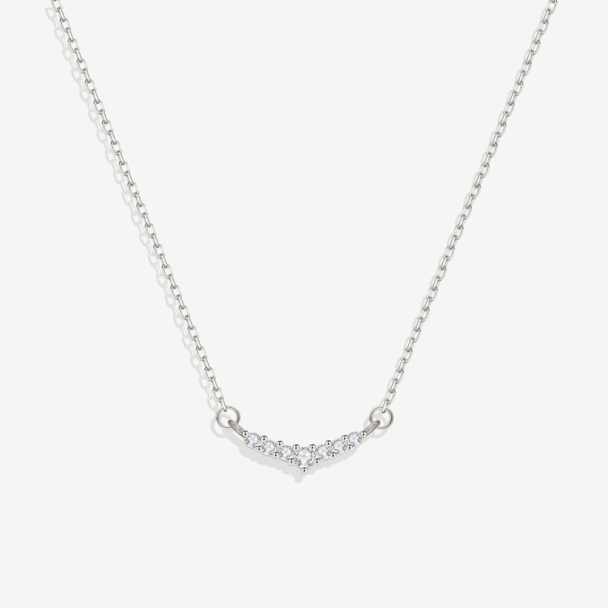 Gebogene Diamant-Halskette