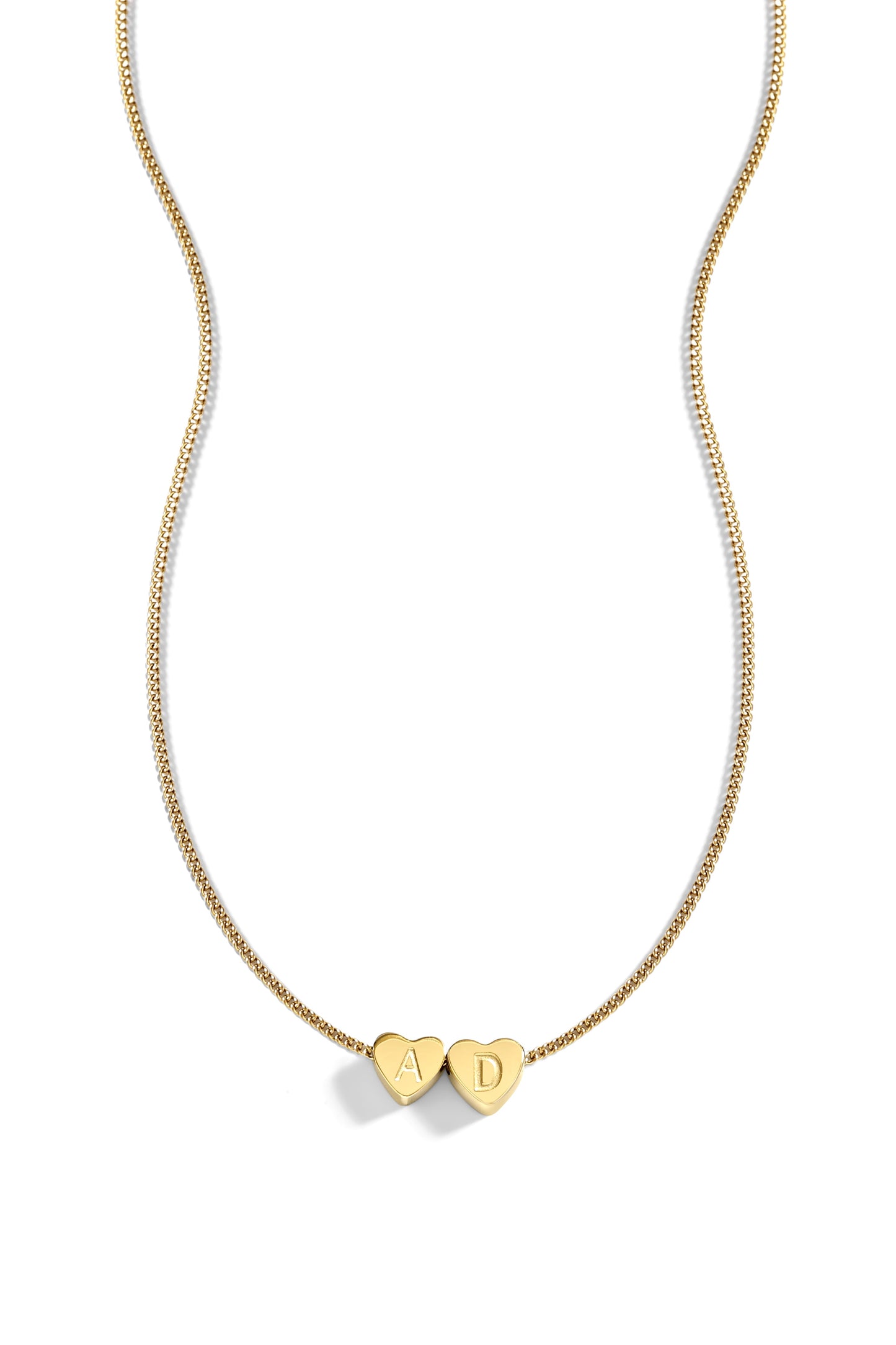 Collana iniziale a cuore impilabile delicata