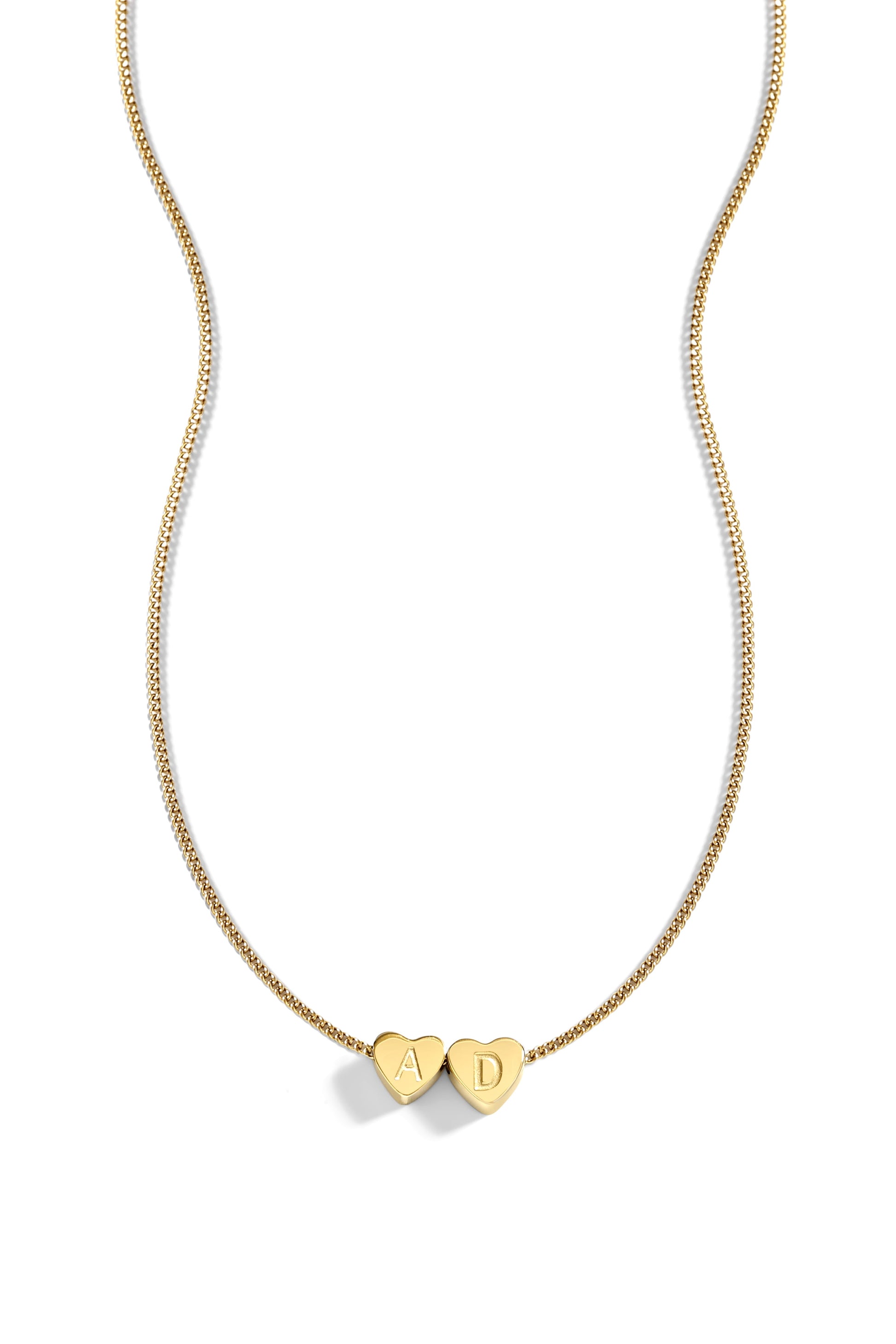 Collana iniziale a cuore impilabile delicata