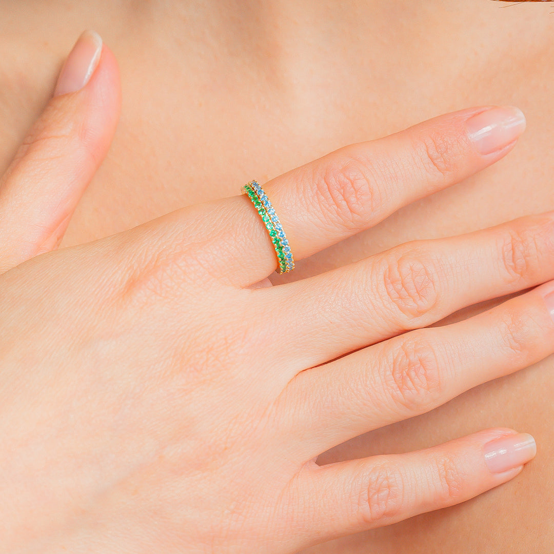 November Birthstone Eternity Stacking Ring