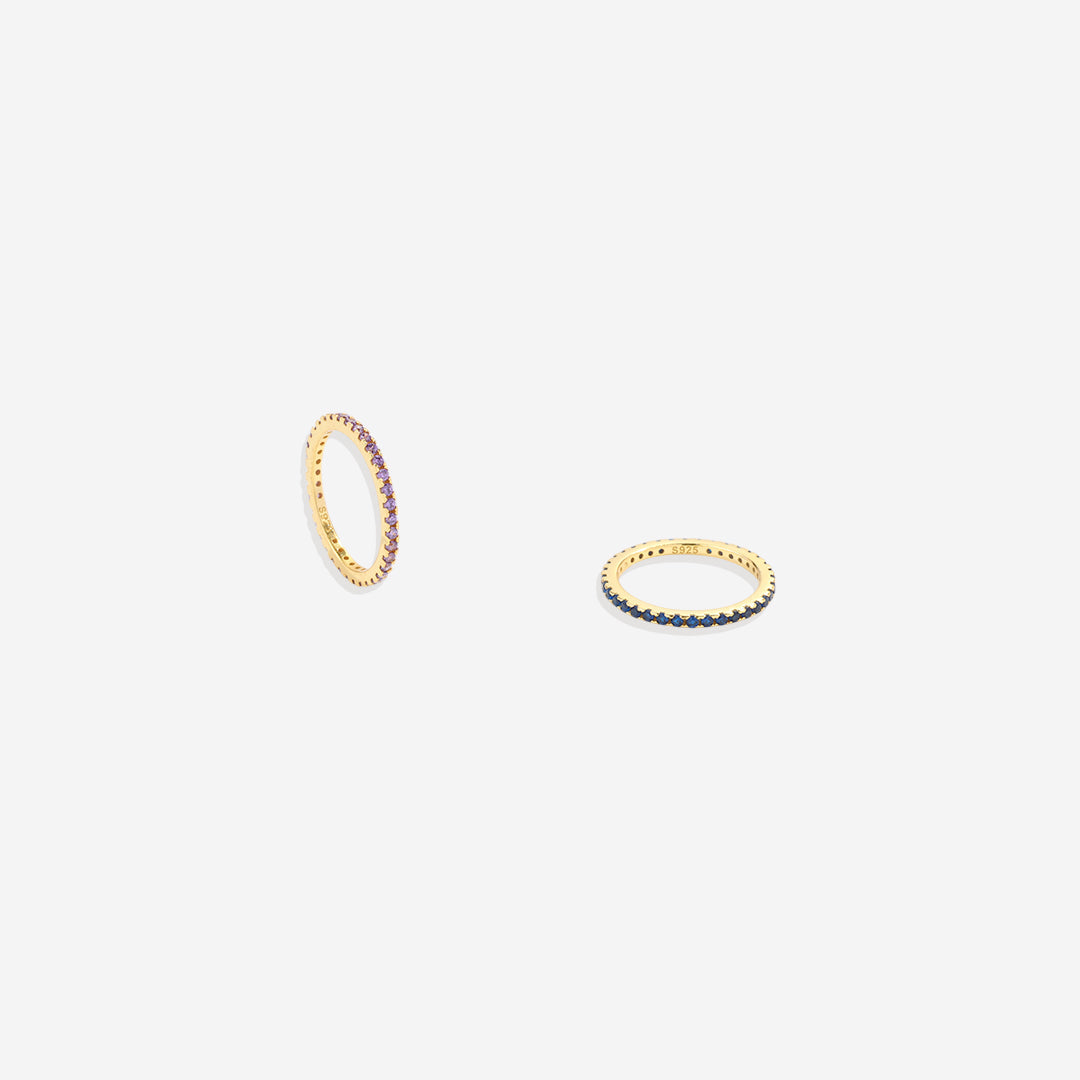 May Birthstone Eternity Stacking Ring