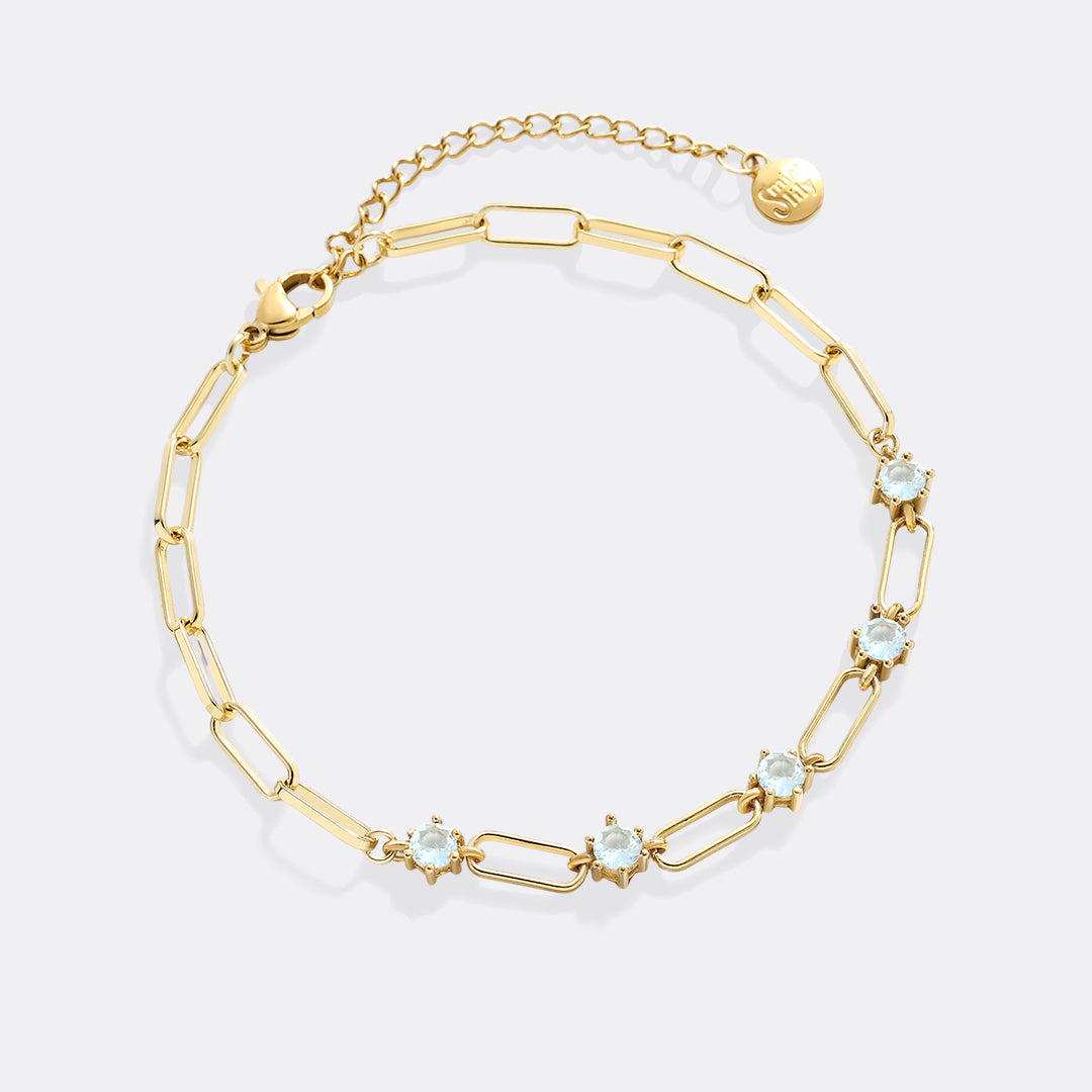 Bracciale a Graffetta con Dettagli in Pietre Preziose