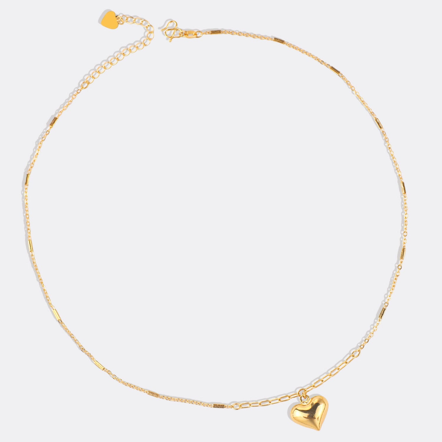 Balloon Heart with Paperclip Chain Necklace