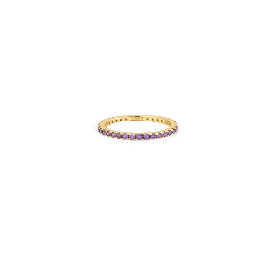 Juni Geburtsstein-Eternity-Stapelring