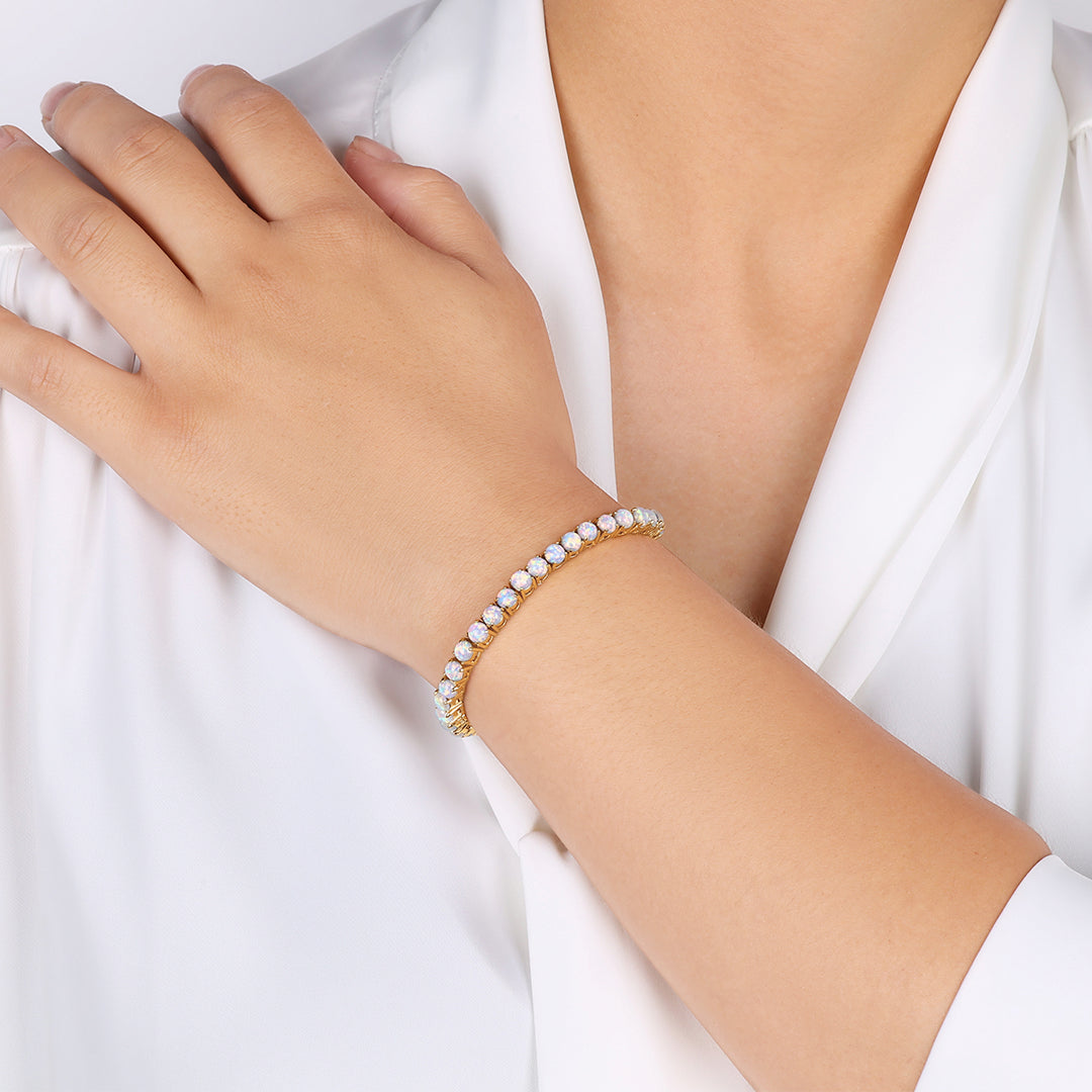 Bracciale Tennis con Opale Blu