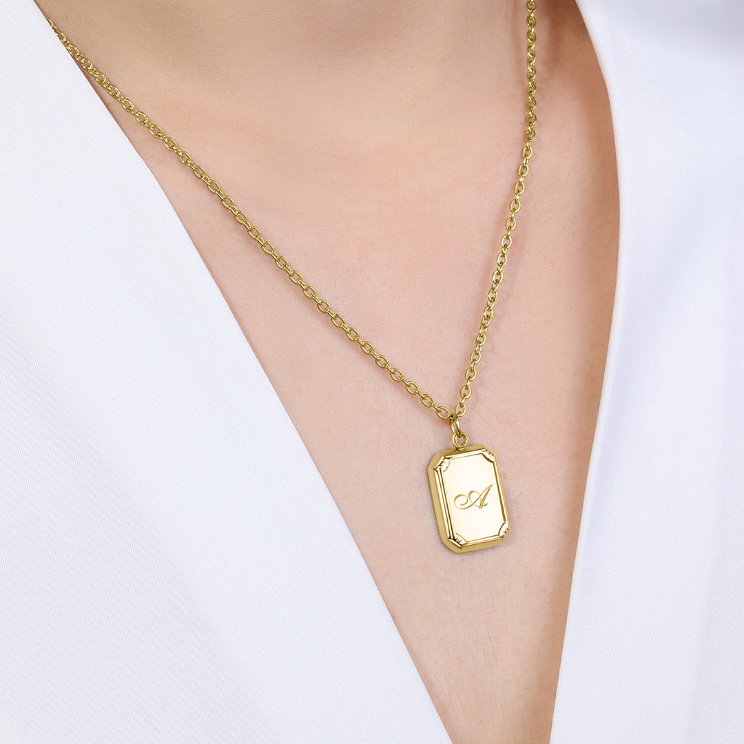 Gold-Anfangsbuchstaben-Halskette