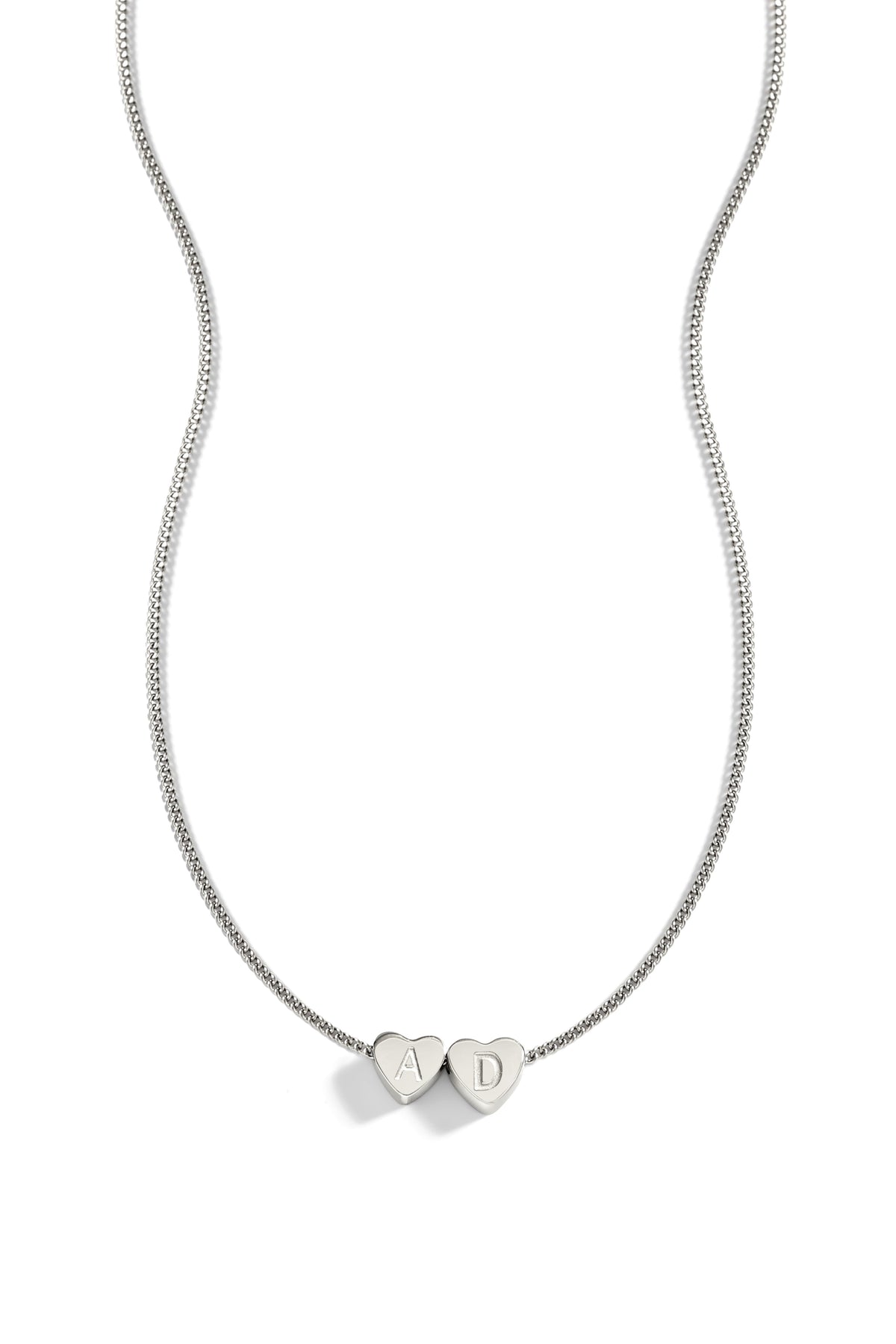 Collana iniziale a cuore impilabile delicata