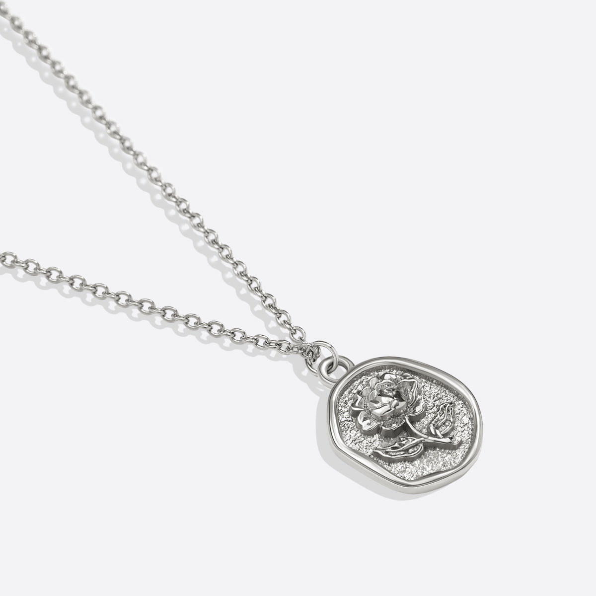 Collana Pendente Rosa Stampata