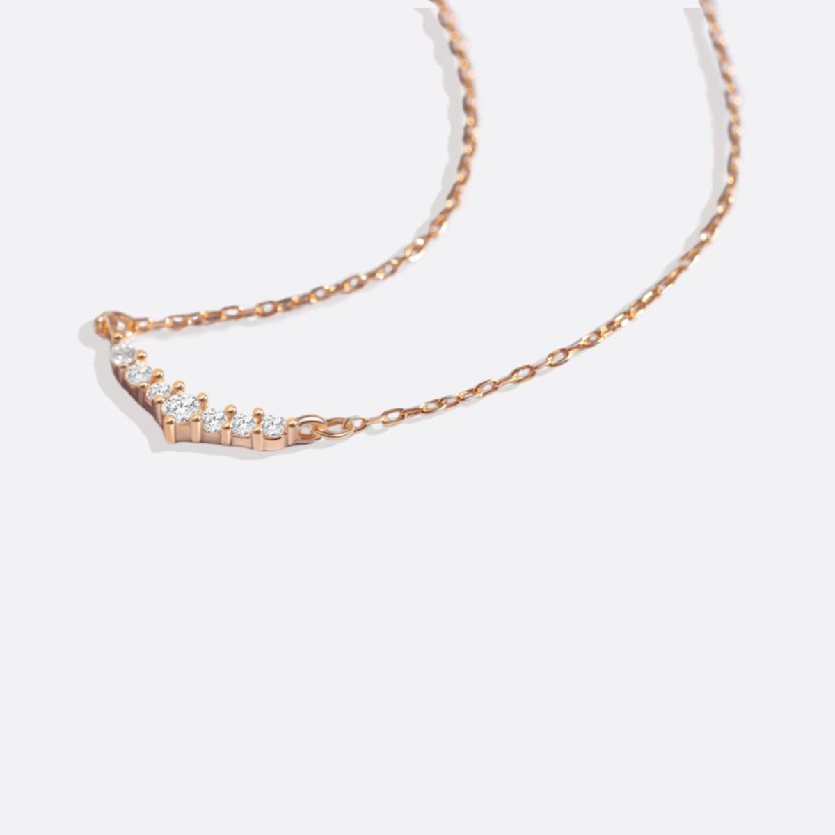 Gebogene Diamant-Halskette