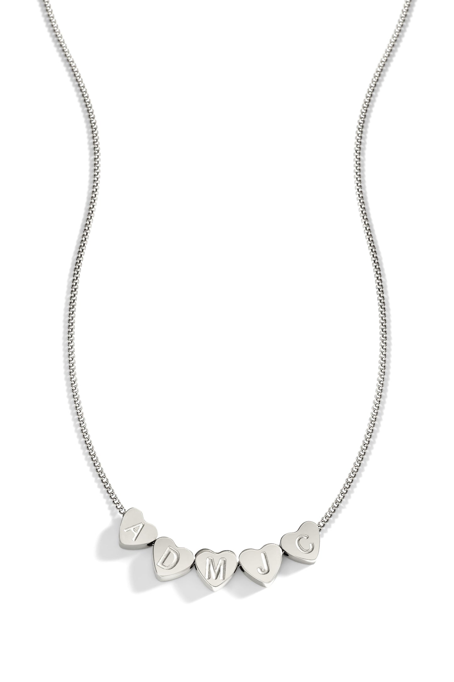 Collana iniziale a cuore impilabile delicata