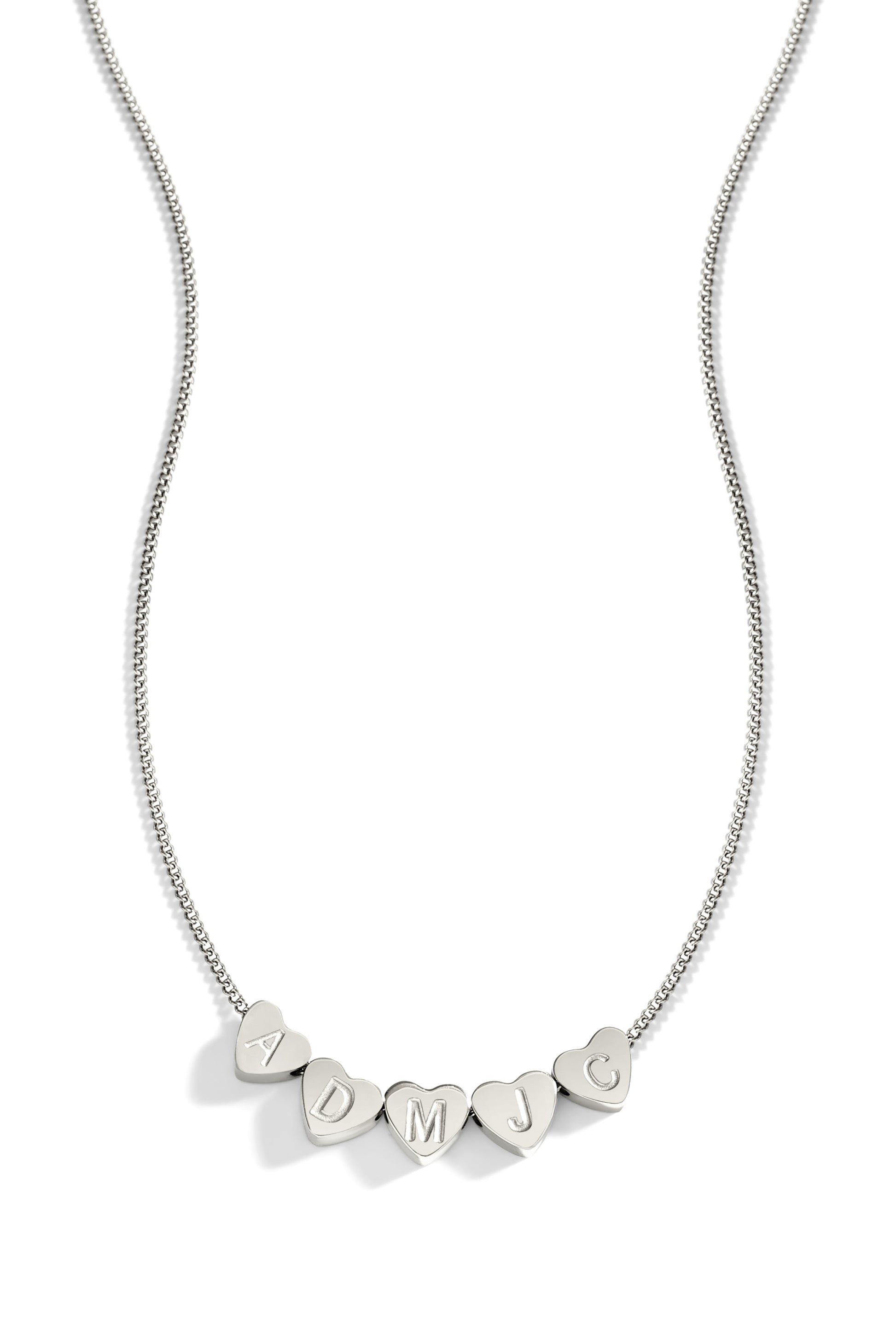 Collana iniziale a cuore impilabile delicata