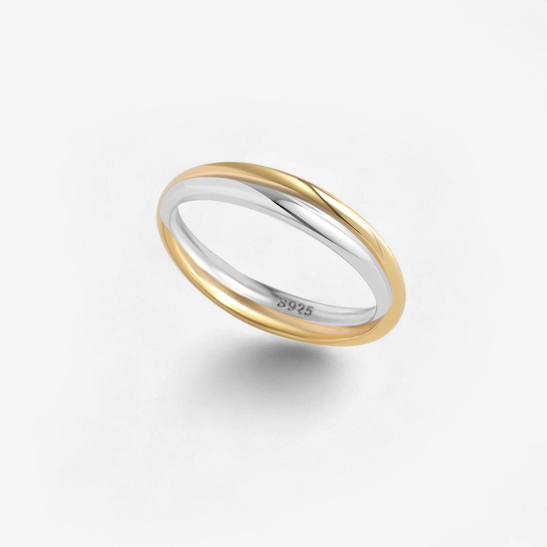 Anello incrociato in metalli misti