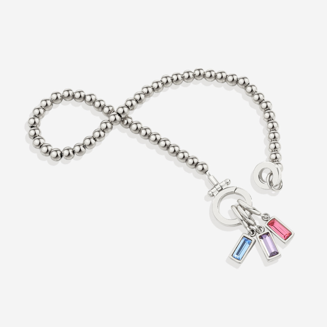 Minzfarbenes Perlen-Geburtsstein-Charm-Armband