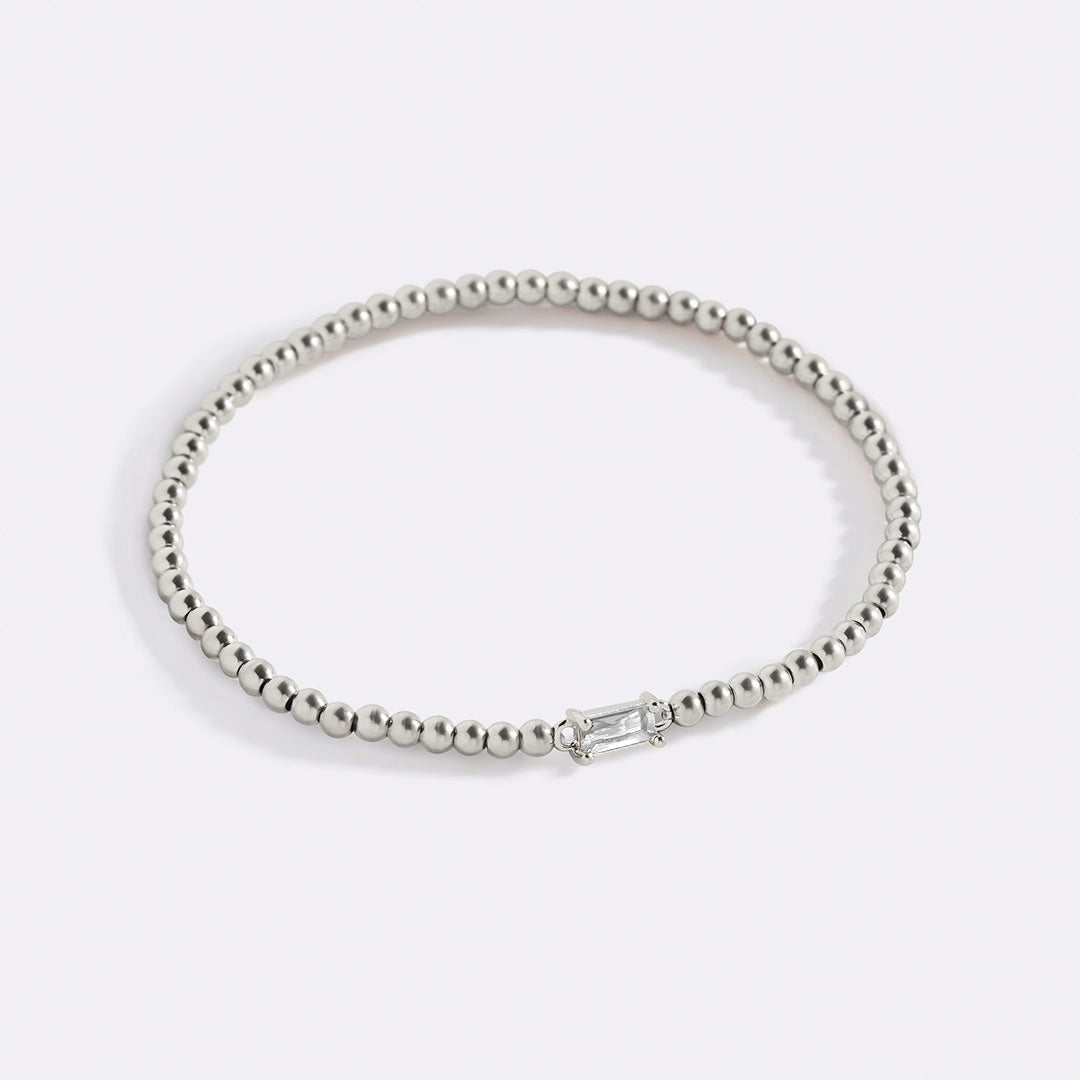 Armband aus Sterlingsilber mit Geburtssteinperlen