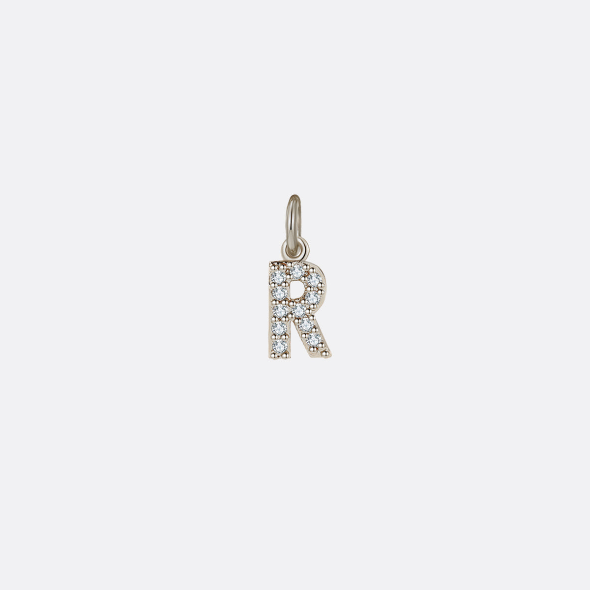 Zierlicher Pavé-Initialen-Anhänger