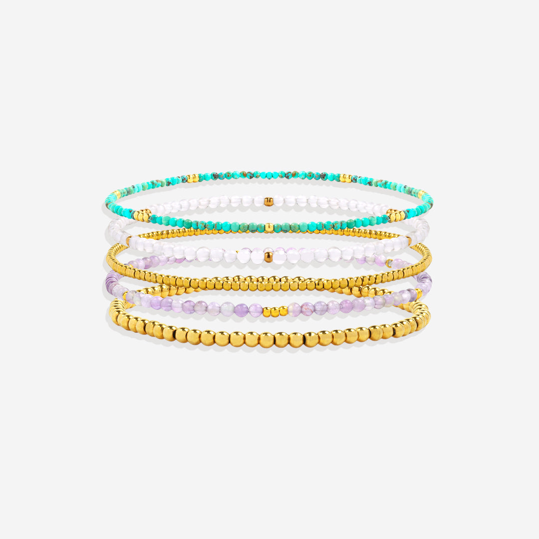 Set di Bracciali Sovrapponibili "Navigazione Tranquilla"
