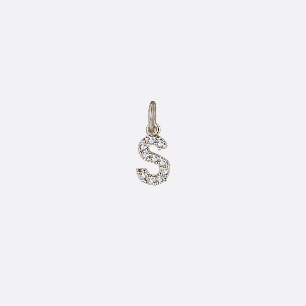 Zierlicher Pavé-Initialen-Anhänger