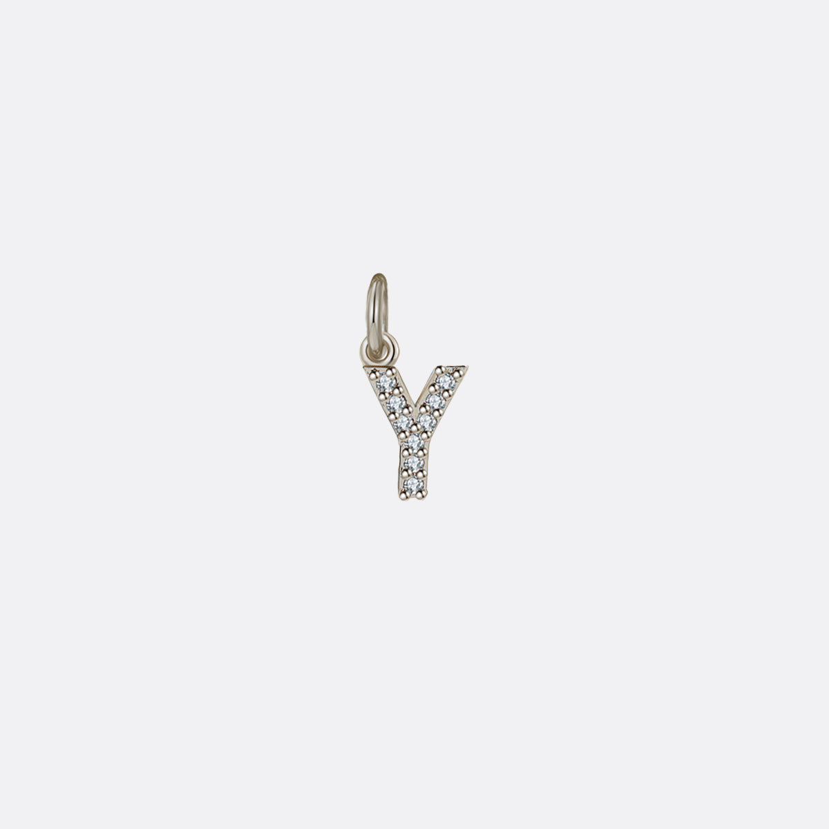 Zierlicher Pavé-Initialen-Anhänger