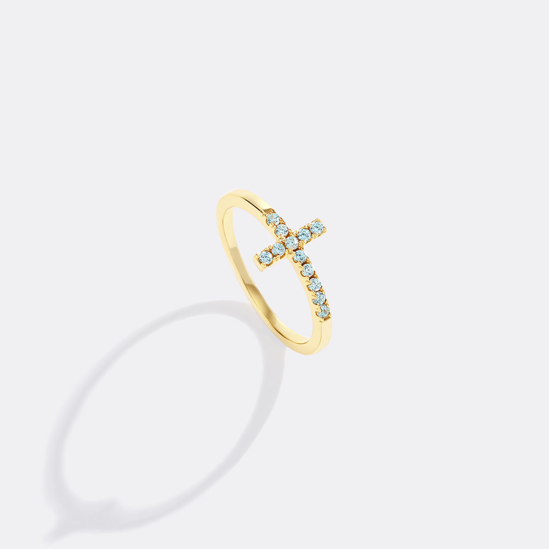 Diamond Cross Ring