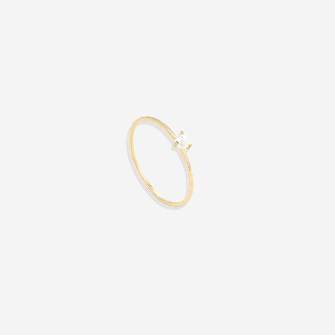 Anello con perla impilabile