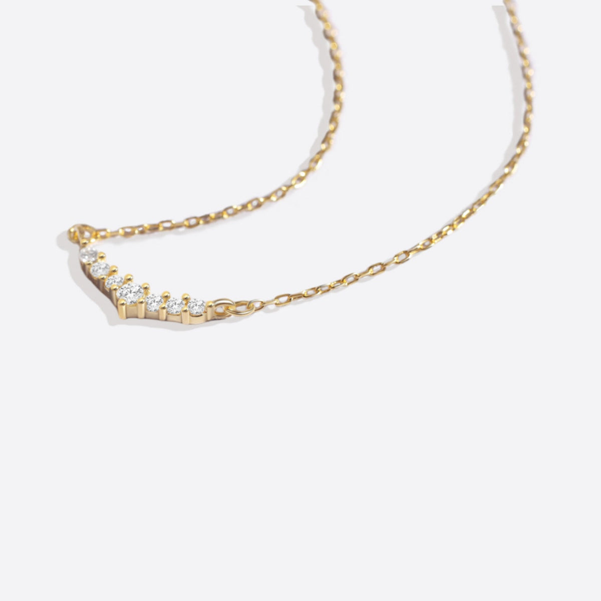 Gebogene Diamant-Halskette