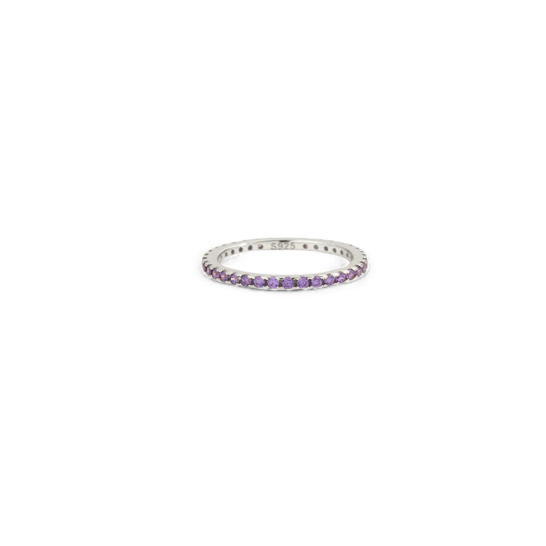 Juni Geburtsstein-Eternity-Stapelring
