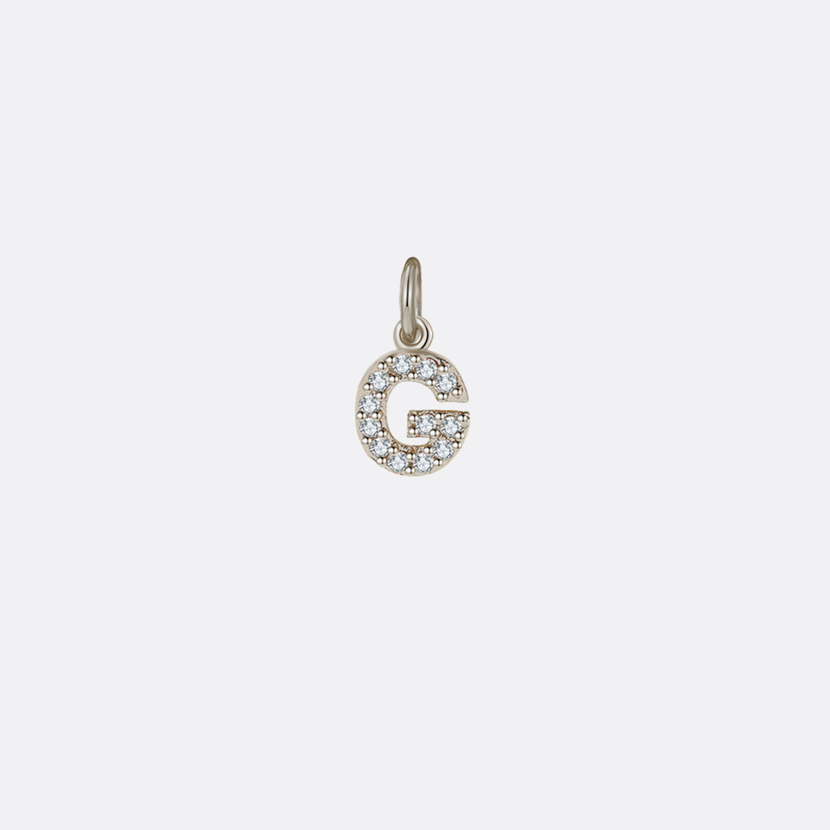 Zierlicher Pavé-Initialen-Anhänger