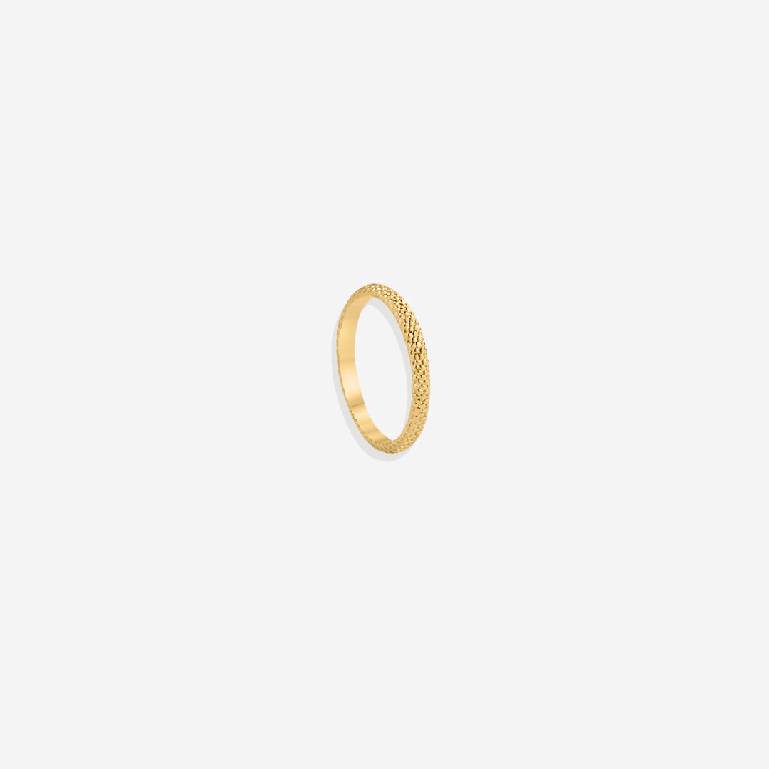 Anello impilabile in pelle di serpente