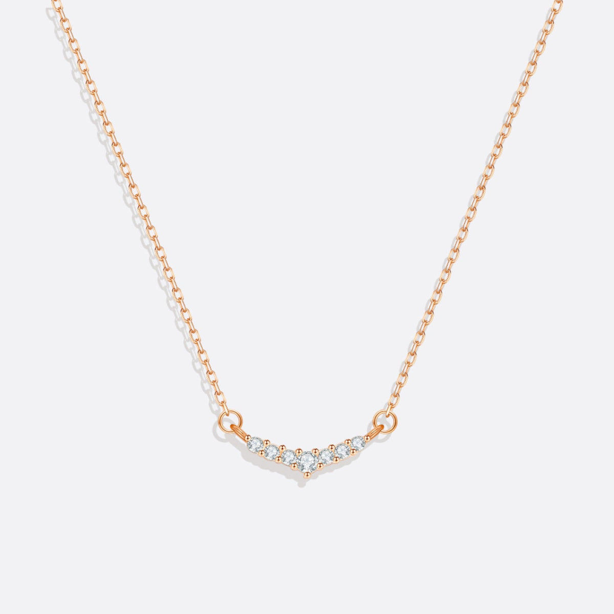 Gebogene Diamant-Halskette