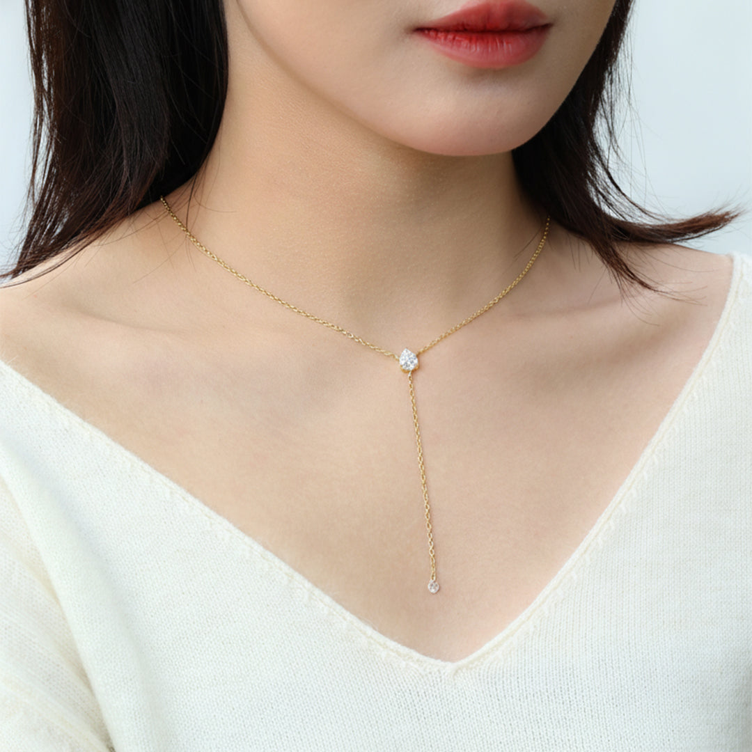 Minimalistische Lariat-Halskette