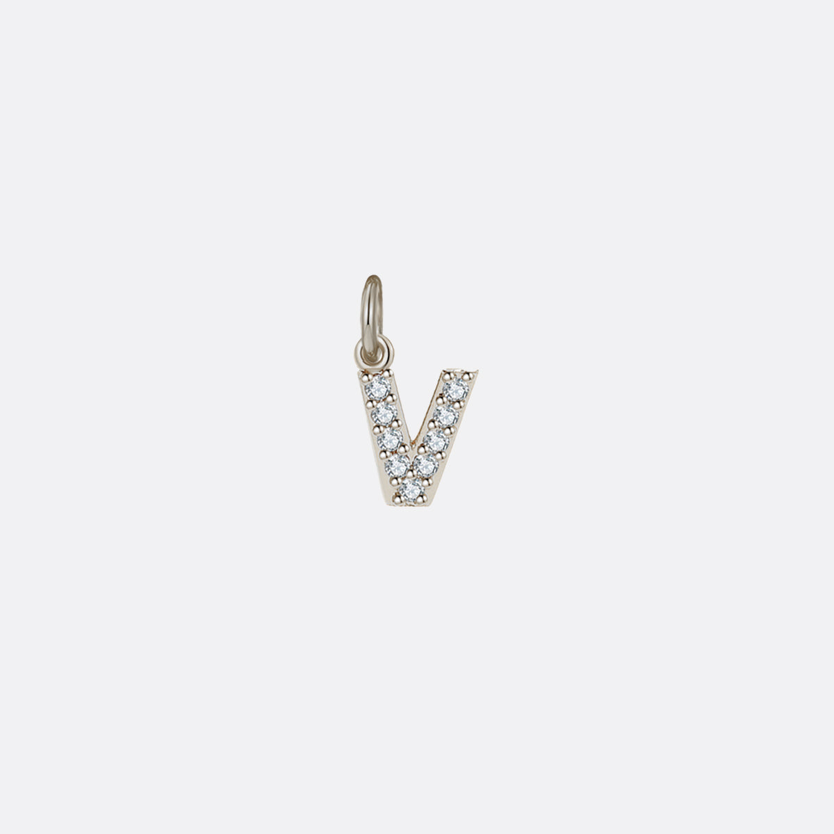 Zierlicher Pavé-Initialen-Anhänger