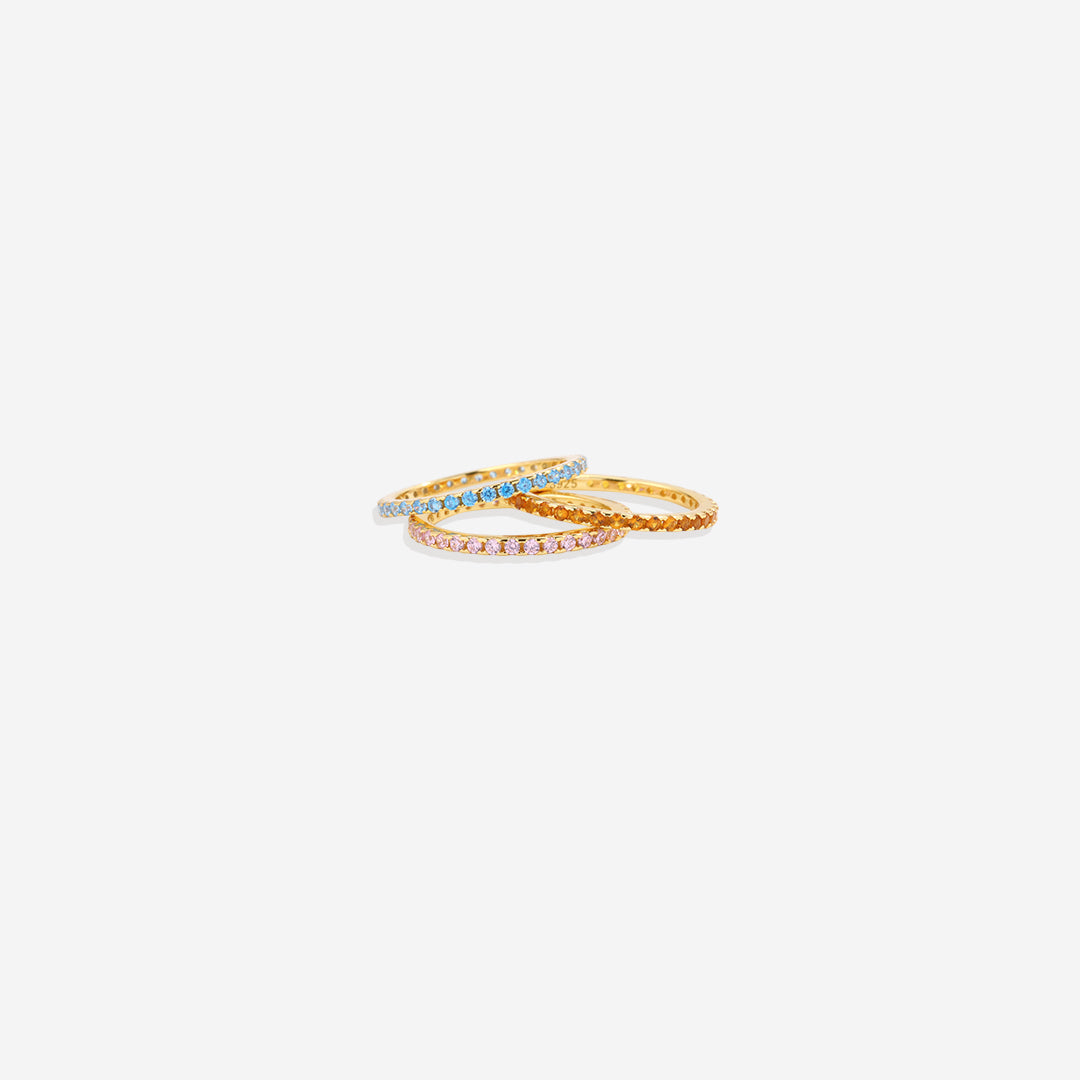 August Birthstone Eternity Stacking Ring