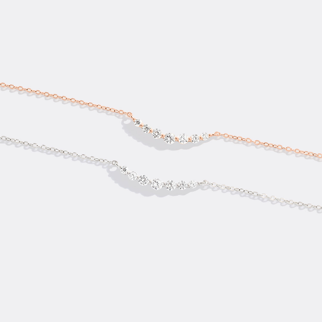 Klassische Arc-Diamant-Halskette