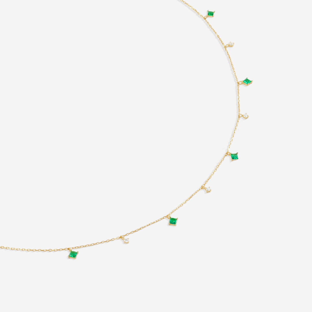 Collana con Smeraldi Taglio Principessa