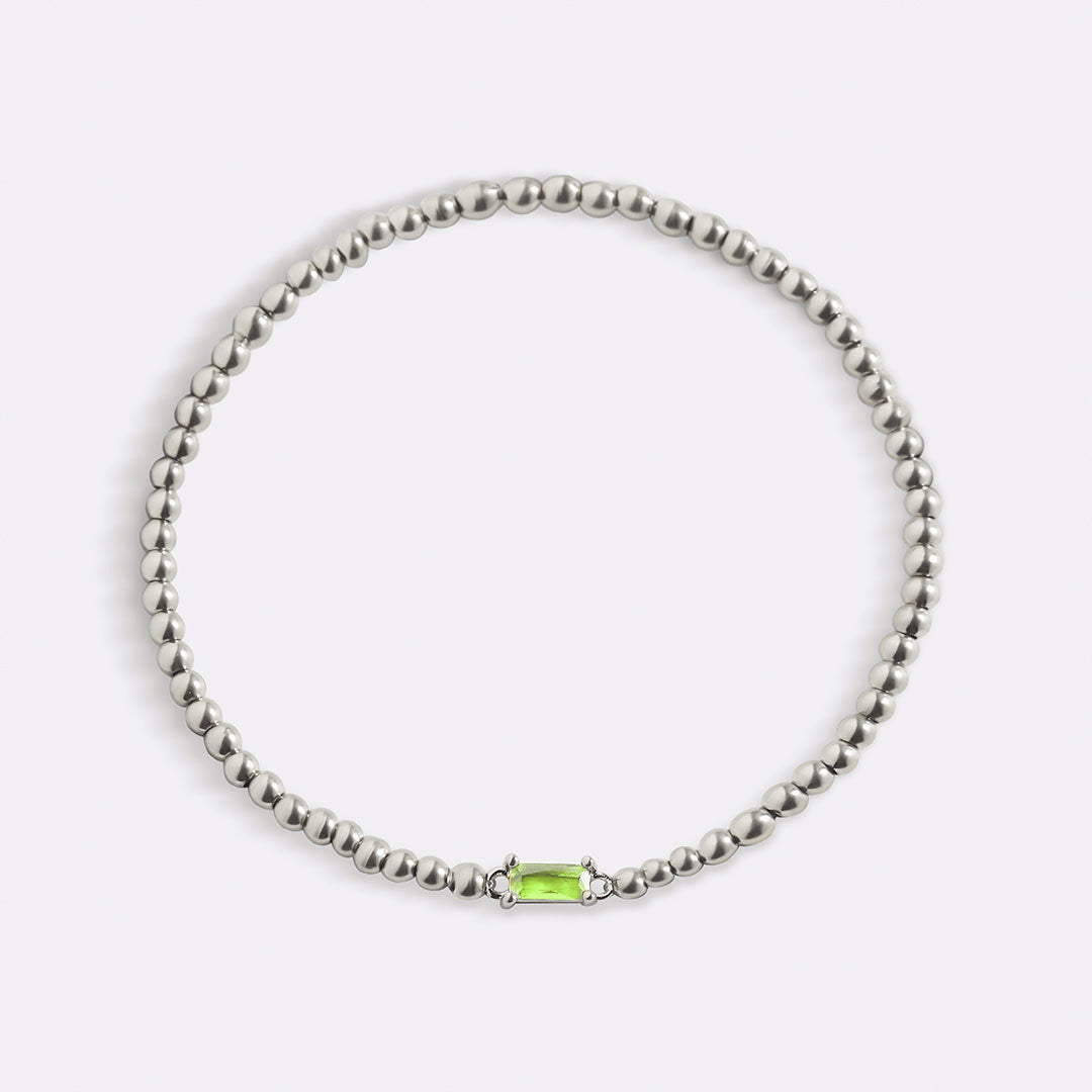 Armband aus Sterlingsilber mit Geburtssteinperlen