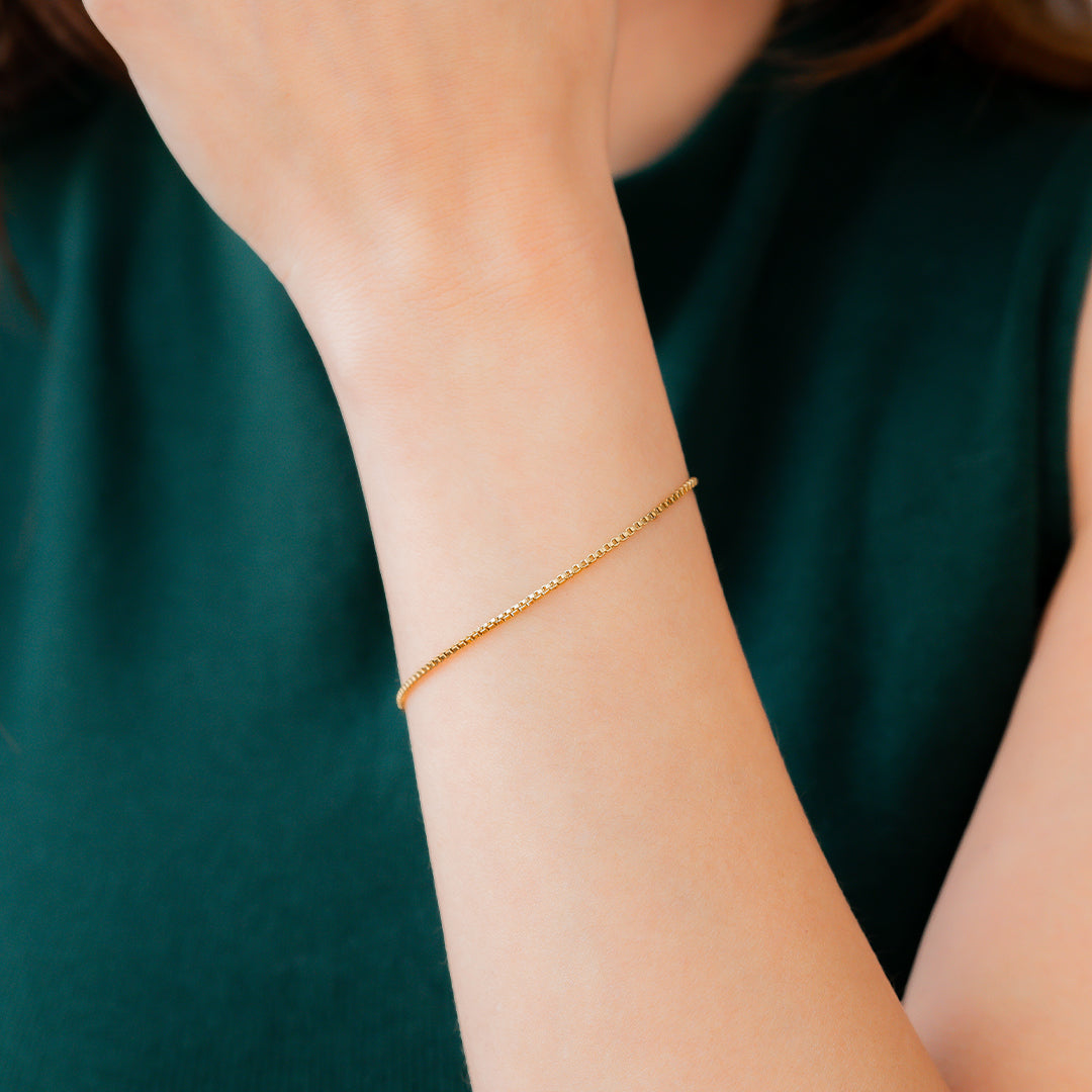 Klassisches Armband mit Boxkette