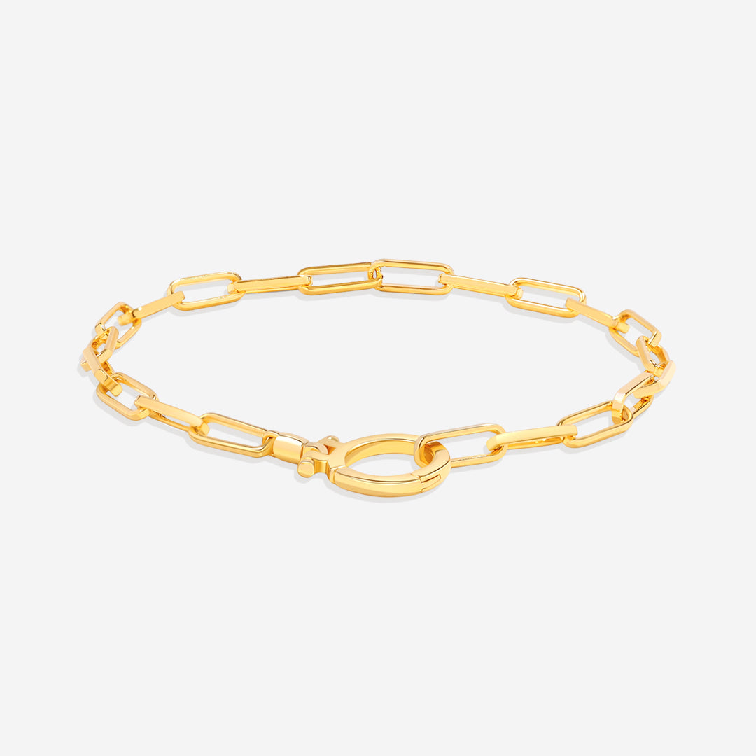 Armband mit mintfarbener Büroklammer