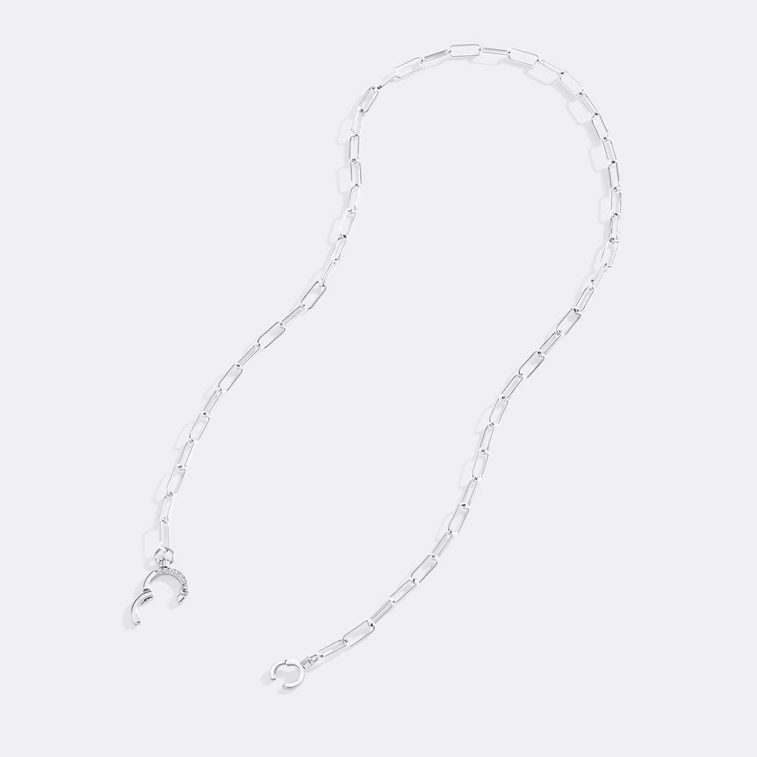 Collana con graffetta e pavé di menta