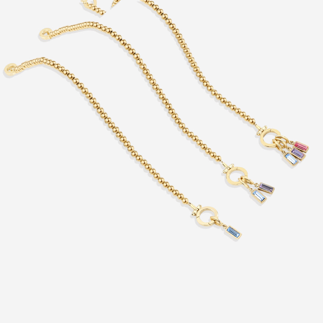 Minzfarbenes Perlen-Geburtsstein-Charm-Armband