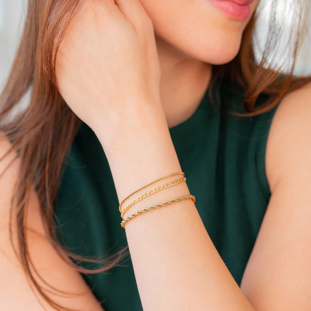 Klassisches Armband mit Boxkette