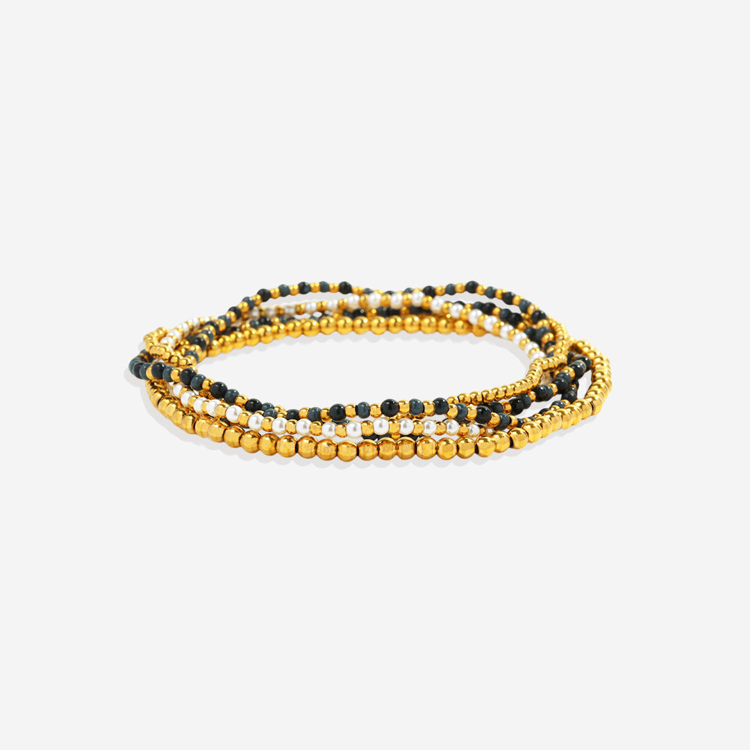 Weather the Storm Beaded Bracelet Stacking Set