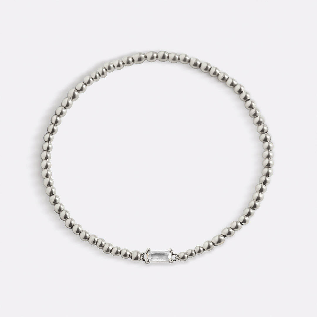 Armband aus Sterlingsilber mit Geburtssteinperlen