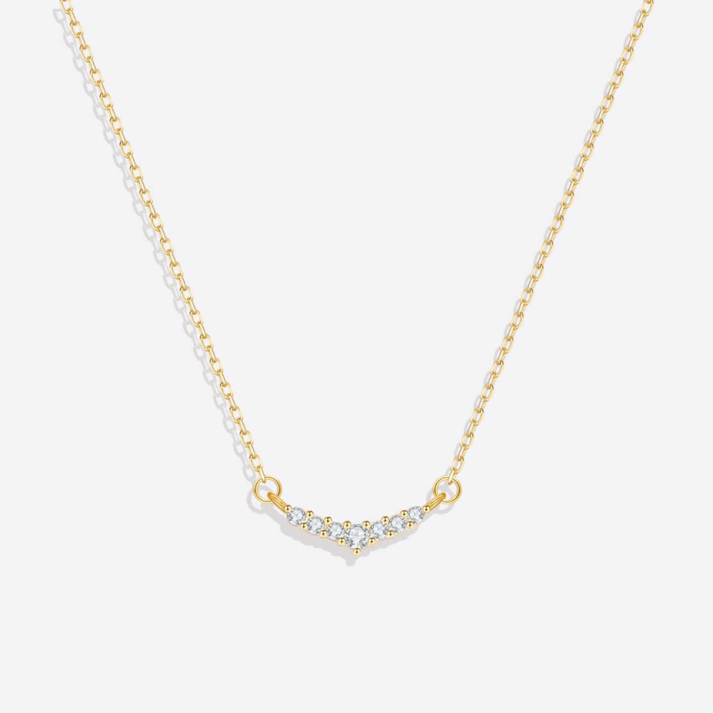 Gebogene Diamant-Halskette