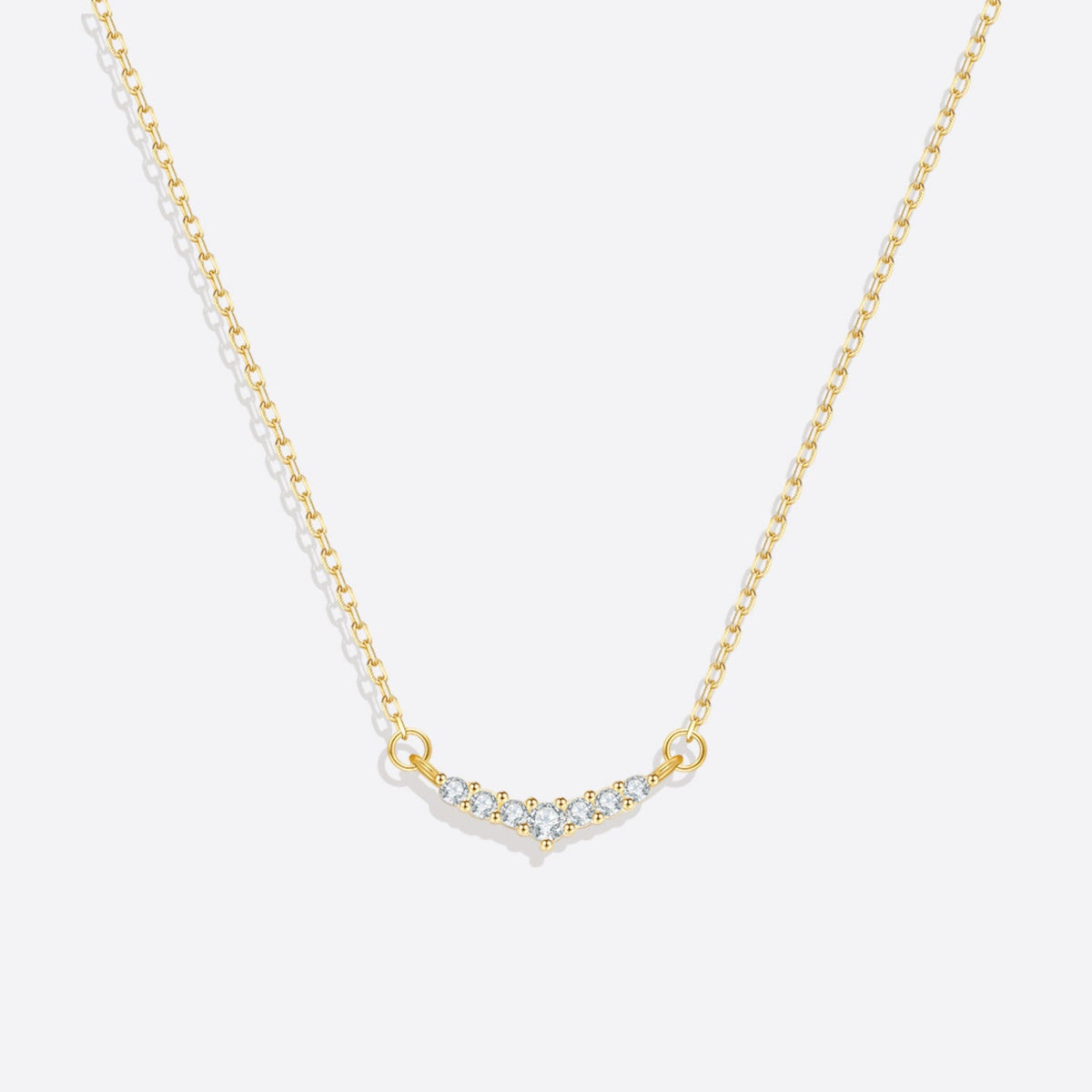 Gebogene Diamant-Halskette