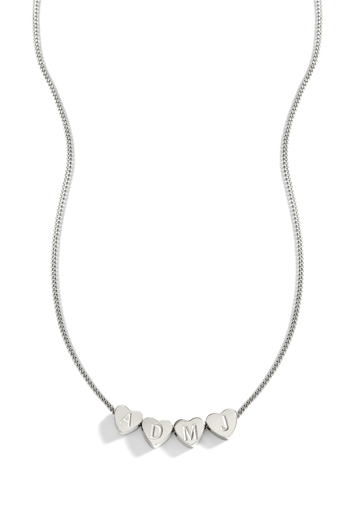 Collana iniziale a cuore impilabile delicata