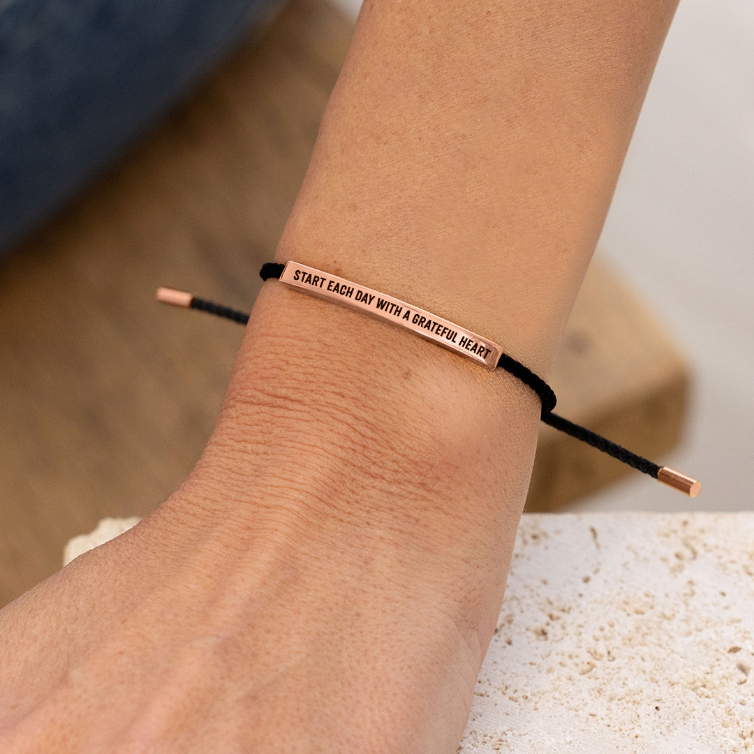 Beginne jeden Tag mit einem dankbaren Herzen Inspire Armband