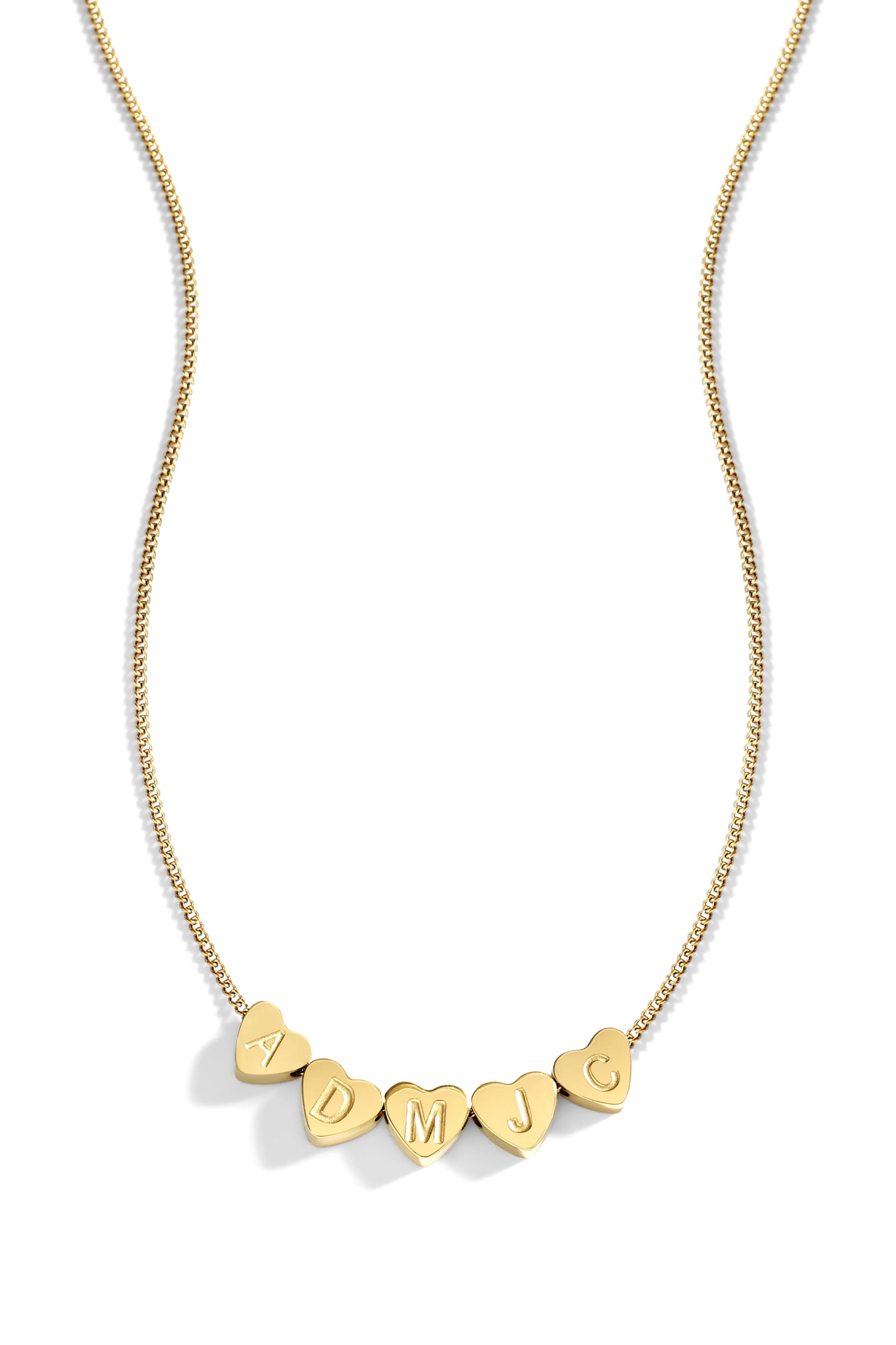 Collana iniziale a cuore impilabile delicata