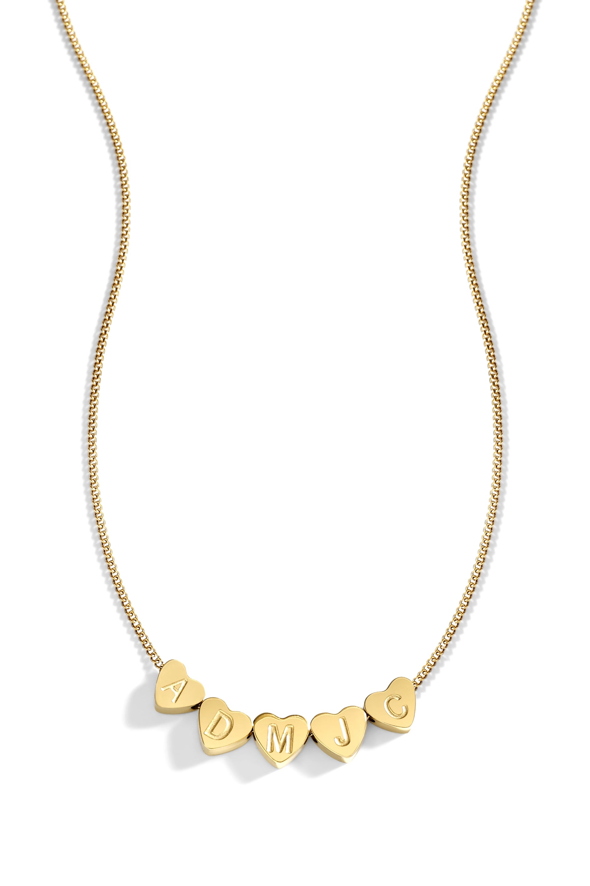 Collana iniziale a cuore impilabile delicata
