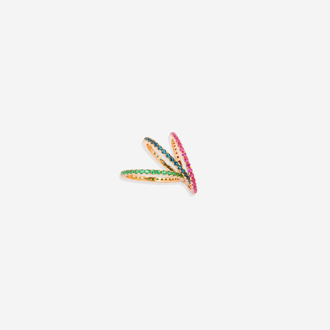 May Birthstone Eternity Stacking Ring