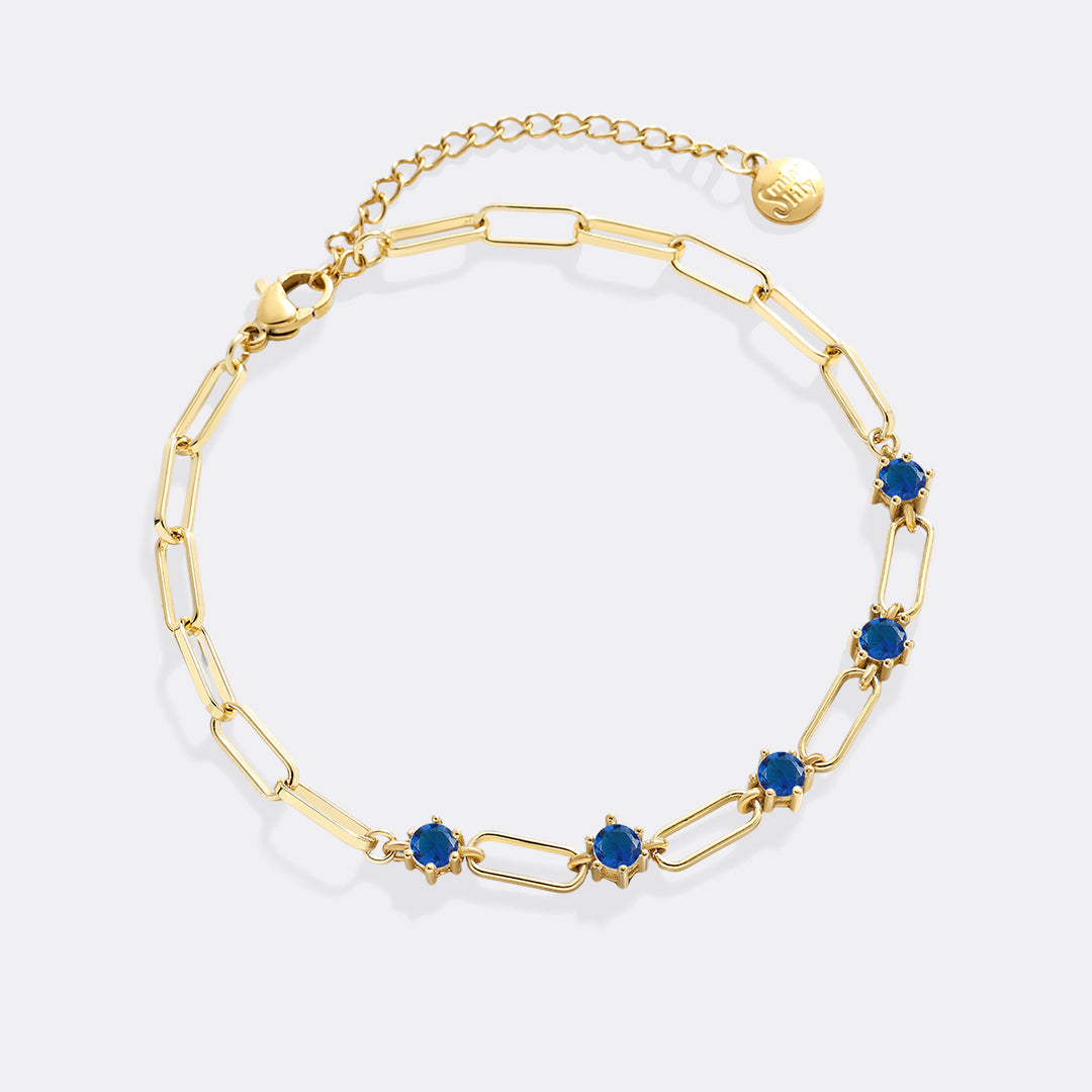 Bracciale a Graffetta con Dettagli in Pietre Preziose
